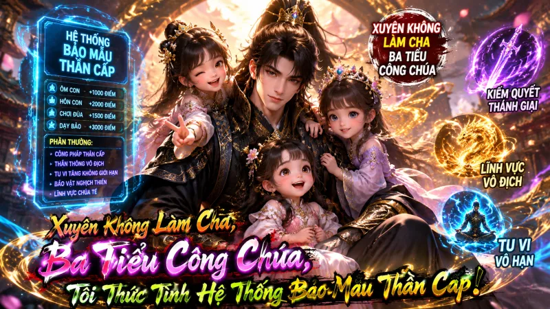 Xuyên Không Làm Cha Ba Tiểu Công Chúa, Tôi Thức Tỉnh Hệ Thống Bảo Mẫu Thần Cấp!