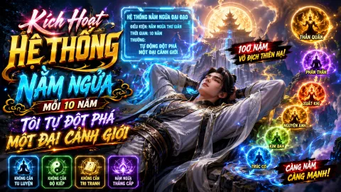 【 FULL BỘ 】Kích Hoạt Hệ Thống Nằm Ngửa – Mỗi 10 Năm Tôi Tự Đột Phá Một Đại Cảnh Giới!