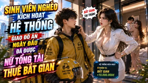 SINH VIÊN NGHÈO KÍCH HOẠT HỆ THỐNG, GIAO ĐỒ ĂN NGÀY ĐẦU ĐÃ ĐƯỢC NỮ TỔNG TÀI THUÊ BẮT GIAN