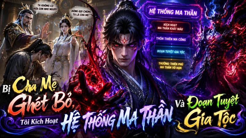 【 FULL BỘ 】Bị Cha Mẹ Ghét Bỏ, Tôi Kích Hoạt Hệ Thống Ma Thần Và Đoạn Tuyệt Gia Tộc