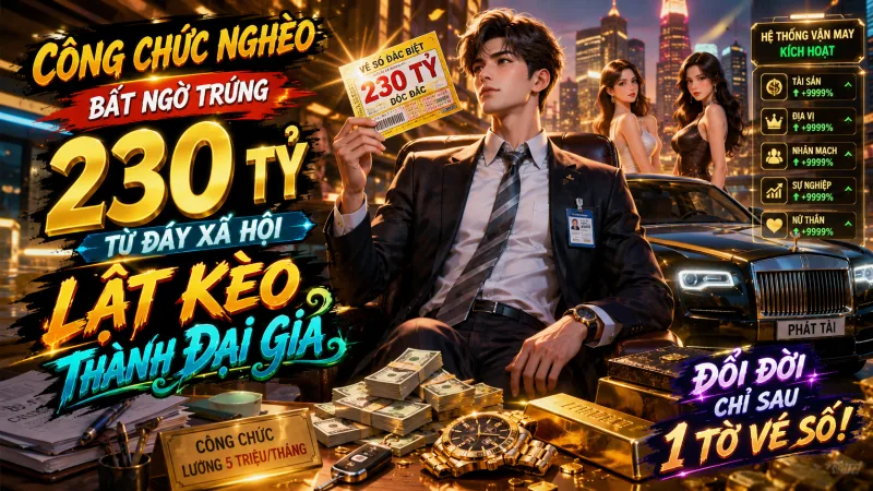 CÔNG CHỨC NGHÈO BẤT NGỜ TRÚNG 230 TỶ, TỪ ĐÁY XÃ HỘI LẬT KÈO THÀNH ĐẠI GIA