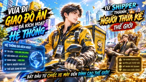 VỪA ĐI GIAO ĐỒ ĂN ĐÃ KÍCH HOẠT HỆ THỐNG, TỪ SHIPPER THÀNH NGƯỜI THỪA KẾ THẾ GIỚI