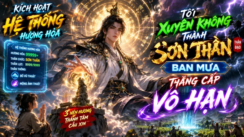 Kích Hoạt Hệ Thống Hương Hỏa, Tôi Xuyên Không Thành Sơn Thần Ban Mưa Thăng Cấp Vô Hạn