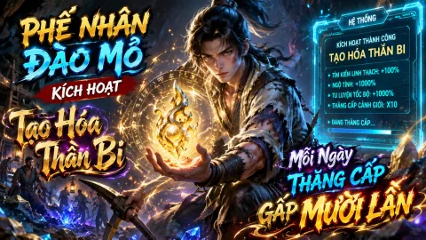 【 FULL BỘ 】Phế Nhân Đào Mỏ Kích Hoạt Tạo Hóa Thần Bi, Mỗi Ngày Thăng Cấp Gấp Mười Lần!