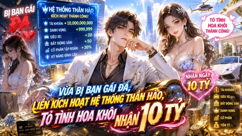 VỪA BỊ BẠN GÁI ĐÁ, LIỀN KÍCH HOẠT HỆ THỐNG THẦN HÀO, TỎ TÌNH HOA KHÔI NHẬN 10 TỶ