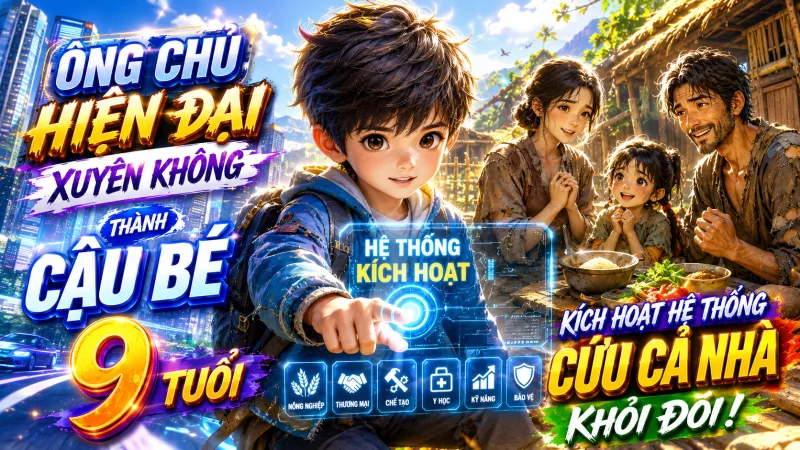 ÔNG CHỦ HIỆN ĐẠI XUYÊN KHÔNG THÀNH CẬU BÉ 9 TUỔI, KÍCH HOẠT HỆ THỐNG CỨU CẢ NHÀ KHỎI ĐÓI