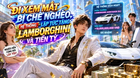 ĐI XEM MẮT BỊ CHÊ NGHÈO, HỆ THỐNG LẬP TỨC TẶNG LAMBORGHINI VÀ TIỀN TỶ