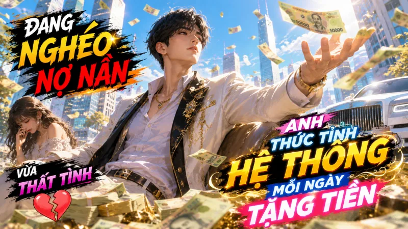 ĐANG NGHÈO NỢ NẦN VỪA THẤT TÌNH, ANH THỨC TỈNH HỆ THỐNG MỖI NGÀY TẶNG TIỀN