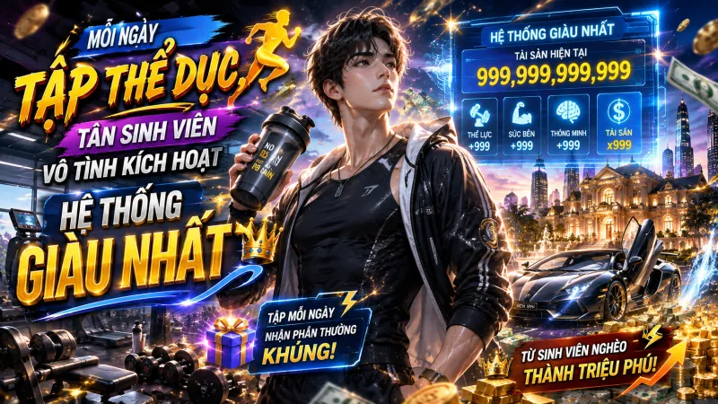 MỖI NGÀY TẬP THỂ DỤC, TÂN SINH VIÊN VÔ TÌNH KÍCH HOẠT HỆ THỐNG GIÀU NHẤT