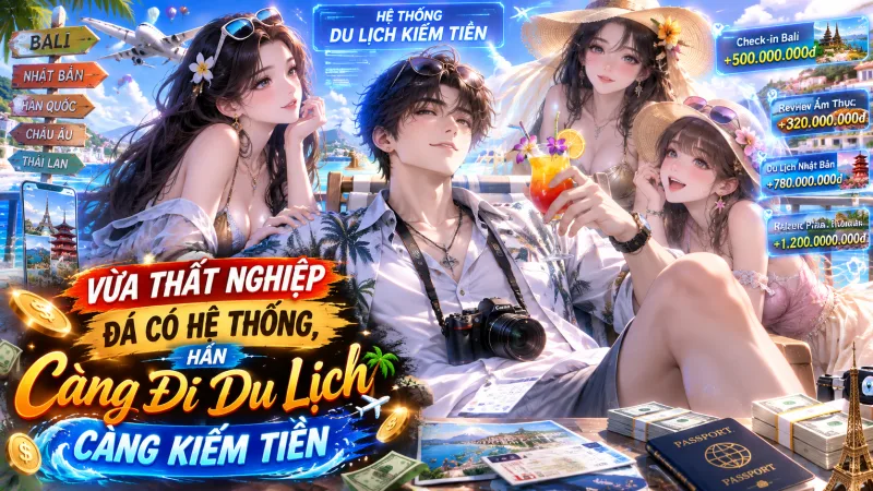 VỪA THẤT NGHIỆP ĐÃ CÓ HỆ THỐNG, HẮN CÀNG ĐI DU LỊCH CÀNG KIẾM TIỀN
