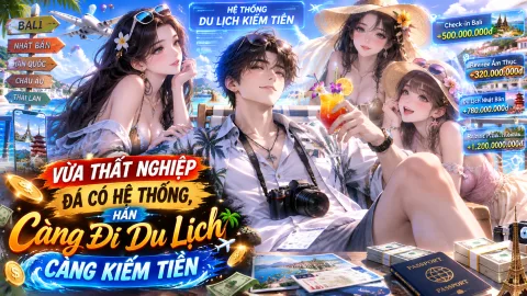VỪA THẤT NGHIỆP ĐÃ CÓ HỆ THỐNG, HẮN CÀNG ĐI DU LỊCH CÀNG KIẾM TIỀN