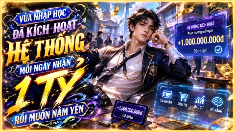 VỪA NHẬP HỌC ĐÃ KÍCH HOẠT HỆ THỐNG, MỖI NGÀY NHẬN 1 TỶ RỒI MUỐN NẰM YÊN