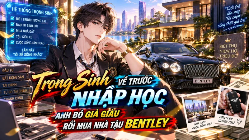 TRỌNG SINH VỀ TRƯỚC NHẬP HỌC, ANH BỎ GIẢ GIÀU RỒI MUA NHÀ TẬU BENTLEY
