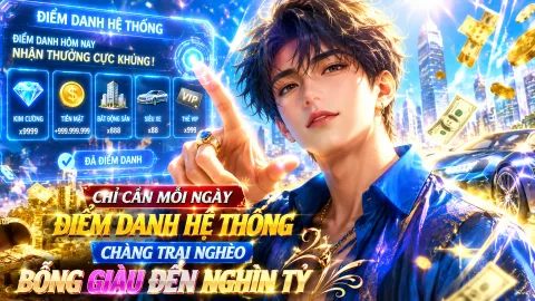 CHỈ CẦN MỖI NGÀY ĐIỂM DANH HỆ THỐNG, CHÀNG TRAI NGHÈO BỖNG GIÀU ĐẾN NGHÌN TỶ