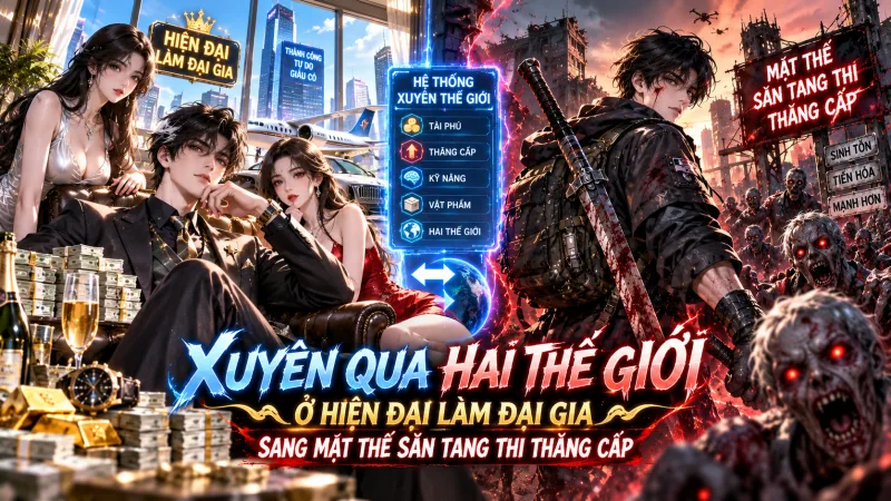 XUYÊN QUA HAI THẾ GIỚI, Ở HIỆN ĐẠI LÀM ĐẠI GIA SANG MẠT THẾ SĂN TANG THI THĂNG CẤP