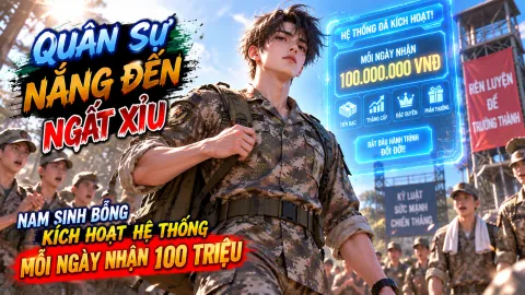 QUÂN SỰ NẮNG ĐẾN NGẤT XỈU, NAM SINH BỖNG KÍCH HOẠT HỆ THỐNG MỖI NGÀY NHẬN 100 TRIỆU