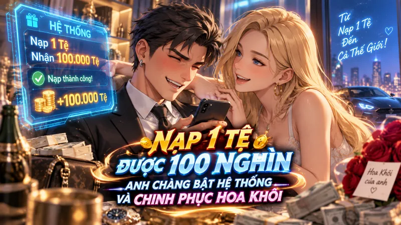 NẠP 1 TỆ ĐƯỢC 100 NGHÌN, ANH CHÀNG BẬT HỆ THỐNG VÀ CHINH PHỤC HOA KHÔI