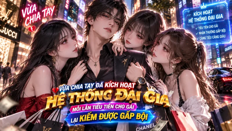 VỪA CHIA TAY ĐÃ KÍCH HOẠT HỆ THỐNG ĐẠI GIA, MỖI LẦN TIÊU TIỀN CHO GÁI LẠI KIẾM ĐƯỢC GẤP BỘI