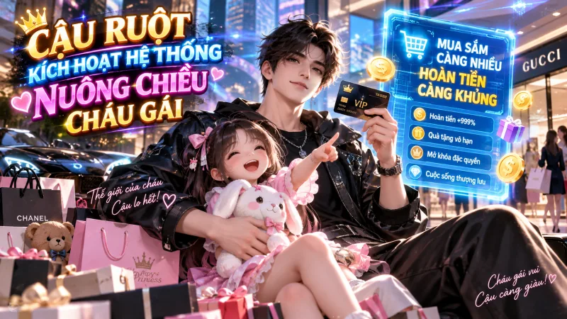 CẬU RUỘT KÍCH HOẠT HỆ THỐNG NUÔNG CHIỀU CHÁU GÁI, MUA SẮM CÀNG NHIỀU HOÀN TIỀN CÀNG KHỦNG