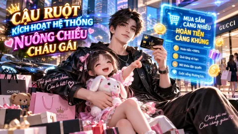 CẬU RUỘT KÍCH HOẠT HỆ THỐNG NUÔNG CHIỀU CHÁU GÁI, MUA SẮM CÀNG NHIỀU HOÀN TIỀN CÀNG KHỦNG